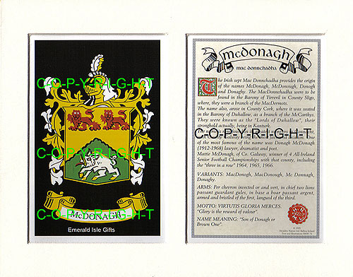 Mcdonagh Crest