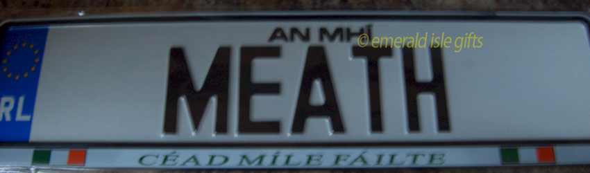 I Love MEATH Irish Driving Plate