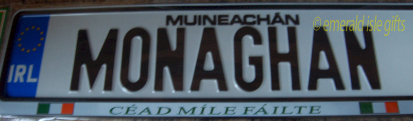 I Love MONAGHAN Irish Driving Plate