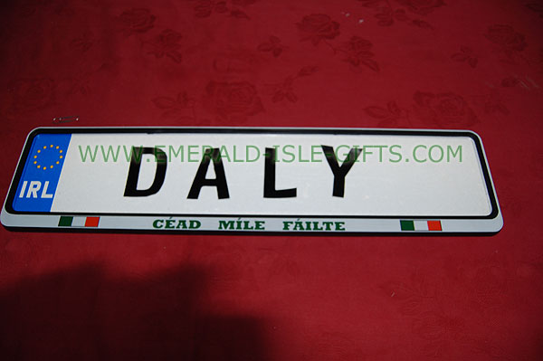 Daly Family Irish Driving Plate