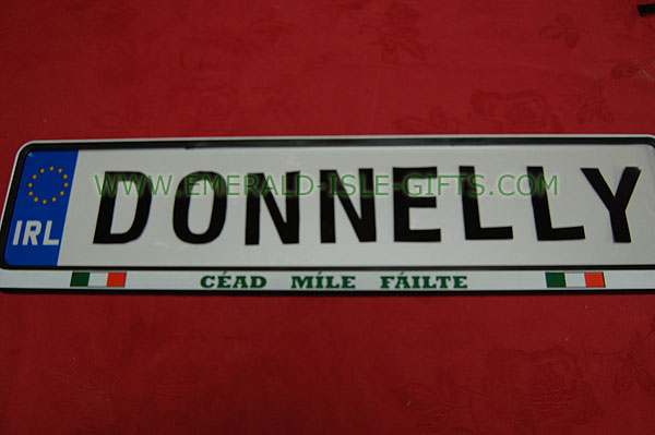 Donnelly Family Irish Driving Plate