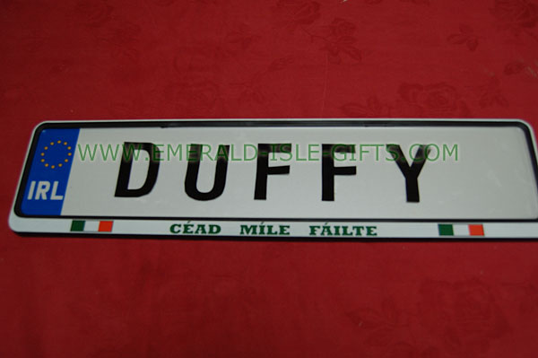 Duffy Family Irish Driving Plate