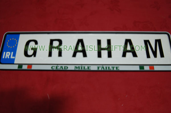 Graham Family Irish Driving Plate