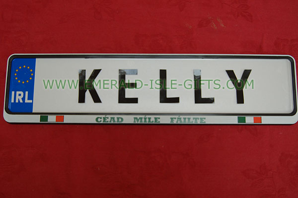 Kelly Family Irish Driving Plate