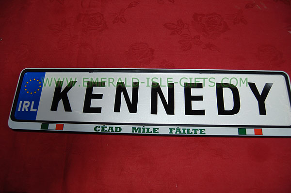 Kennedy Family Irish Driving Plate