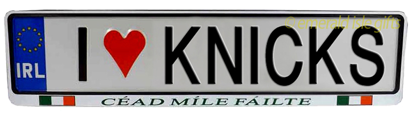 I Love KNICKS Irish Driving Plate