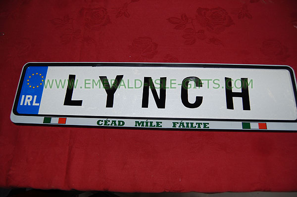 Lynch Family Irish Driving Plate