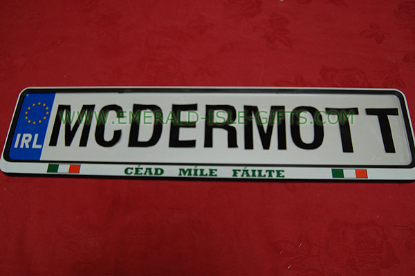 McDermott Family Irish Driving Plate