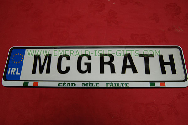 McGrath Family Irish Driving Plate