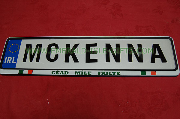 McKenna Family Irish Driving Plate