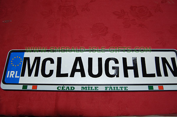 McLaughlin Family Irish Driving Plate