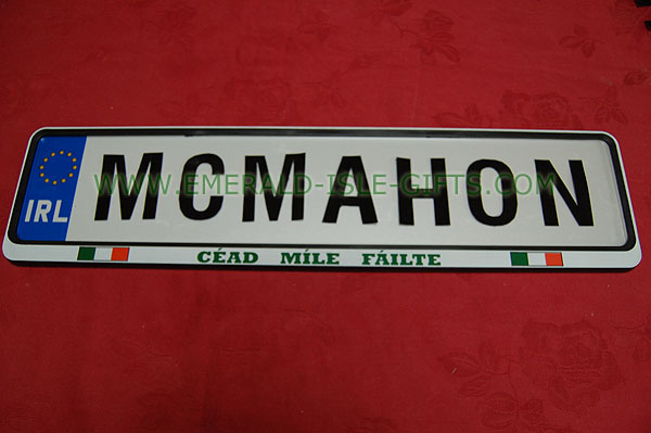 McMahon Family Irish Driving Plate