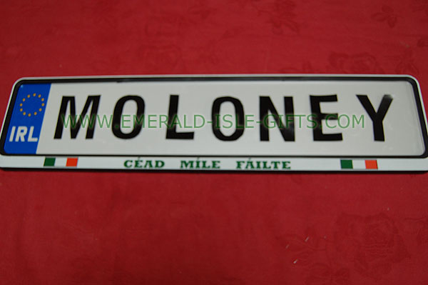 Moloney Family Irish Driving Plate