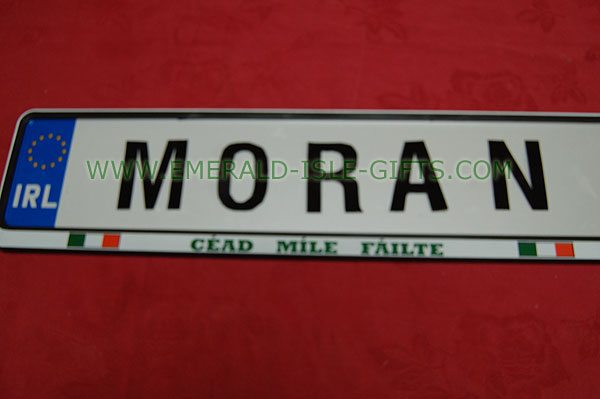 Moran Family Irish Driving Plate