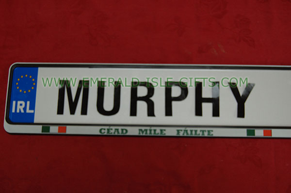 Murphy Family Irish Driving Plate