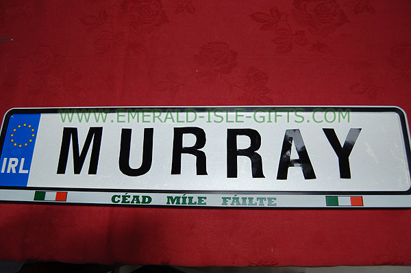 Murray Family Irish Driving Plate