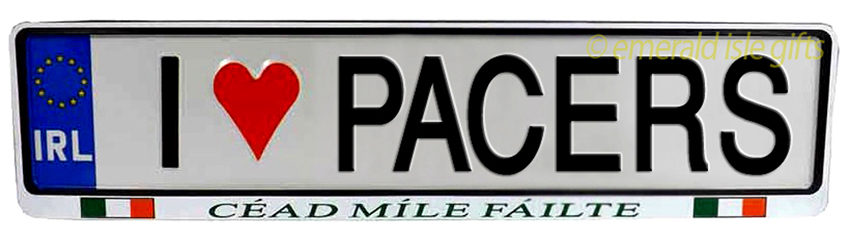 I Love PACERS Irish Driving Plate