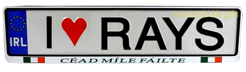 I Love RAYS Irish Driving Plate