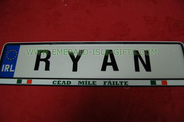 Ryan Family Irish Driving Plate