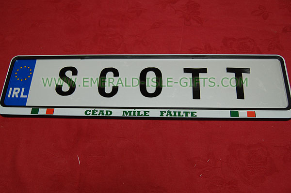 Scott Family Irish Driving Plate