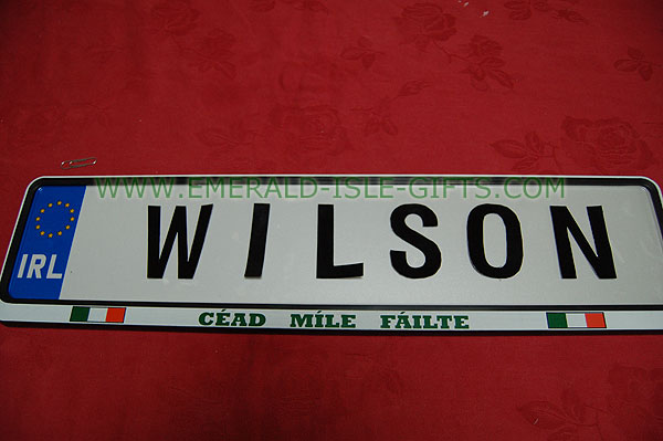 Wilson Family Irish Driving Plate