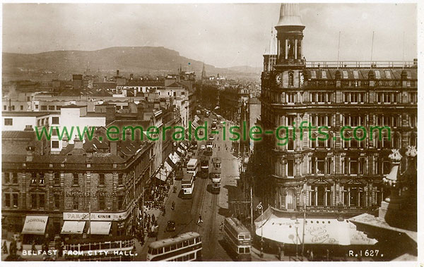 Antrim - Belfast - b/w Belfast from City Hall