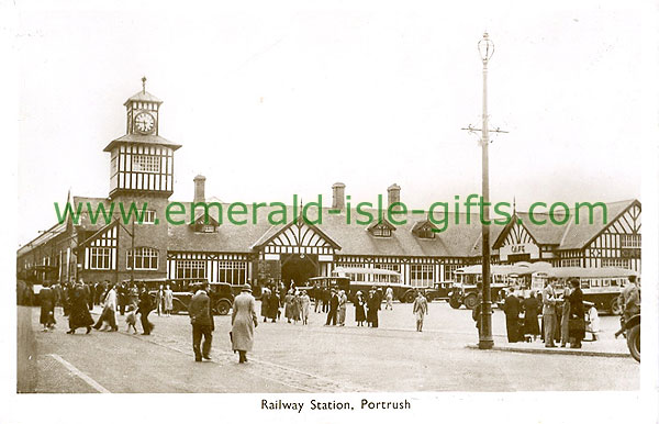 Antrim - Portrush - b/w Railway Station