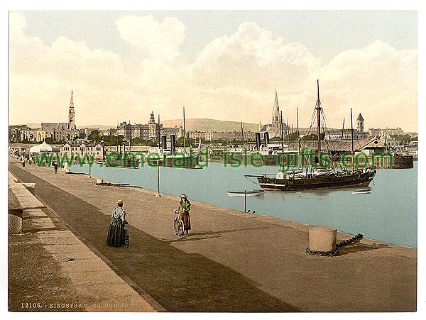 Dublin - Kingstown Quays - photochrome