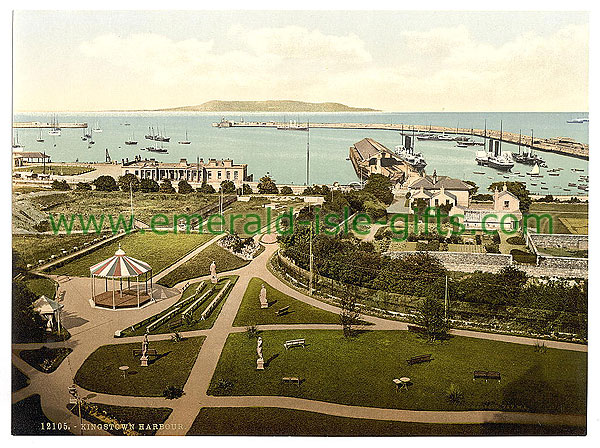 Dublin - Kingstown Harbour - photochrome