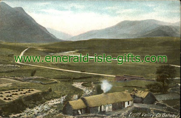 Galway - Erriff Valley - old Irish print