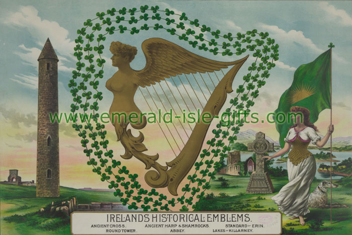 Irish Historical Emblems - 19th C Poster print