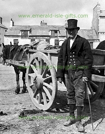 Irish Gent with horse and cart 1903