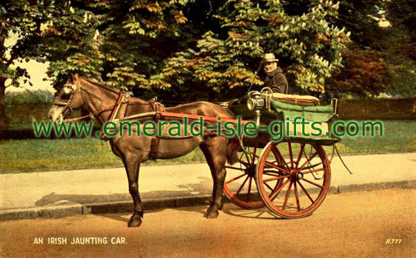 Old Irish Photo of a Jaunting Car