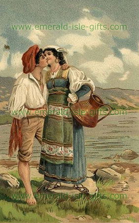 A Romantic Irish Couple - old Ireland print