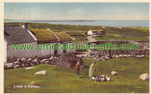 A Farm in Donegal - old Irish image