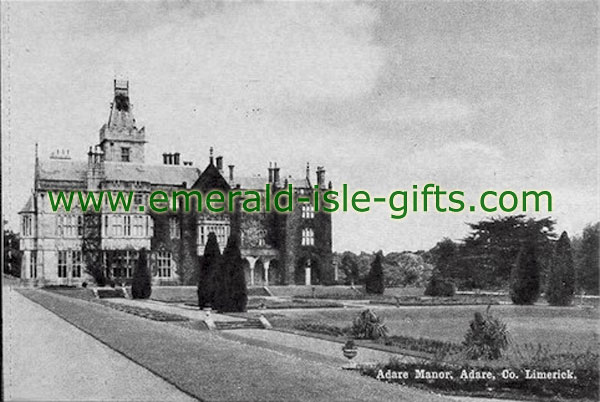 Adare Manor, Co Limerick - old Irish print