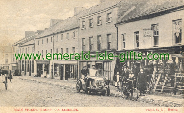 Limerick, Bruff, Main Street, old photo print