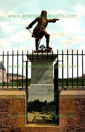 Limerick City - Patrick Sarsfield Statue - old print