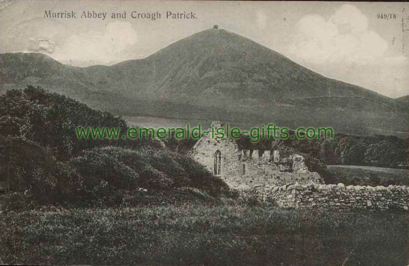 Mayo - Murrisk Abbey in shadow of Croagh Patrick