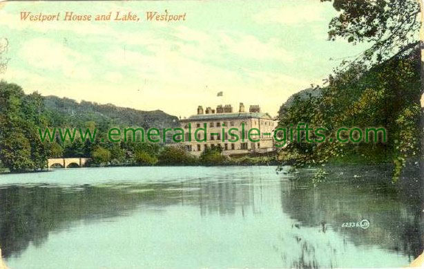 Mayo - Lovely old photo of Wesport House and Lake