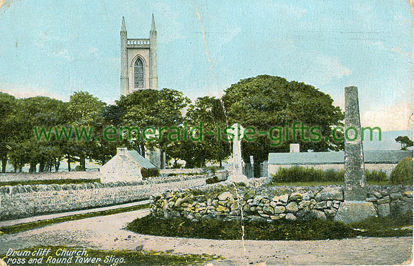 Sligo - Drumcliffe - Drumcliffe Church, Cross and Round Tower