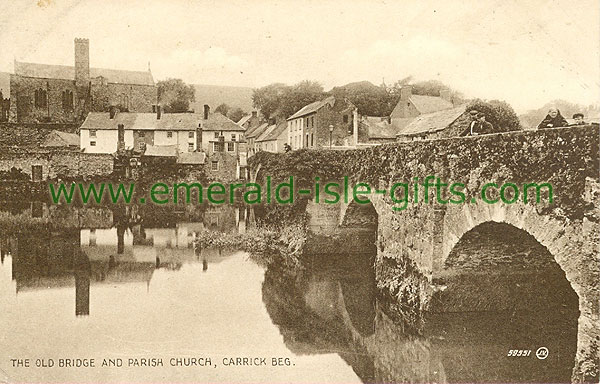 Tipperary - Carrick Beg - The Old Bridge and Church