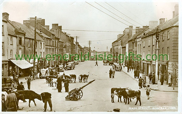 Tipperary - Roscrea - Main Street b/w