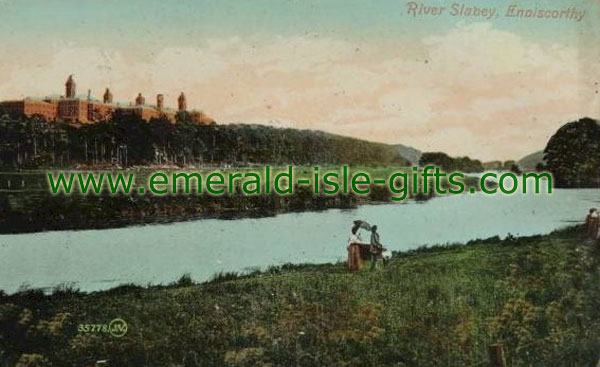 Wexford - River Slaney - old colour print