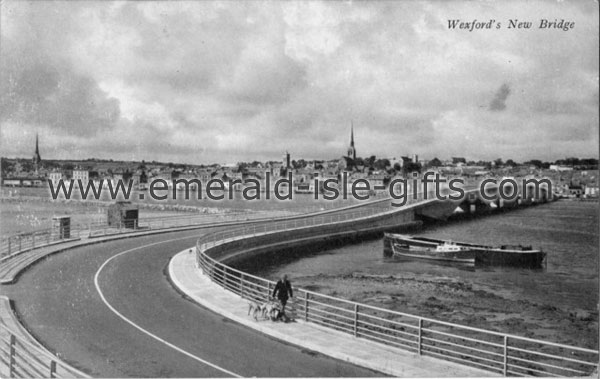 Wexford Town - New Bridge - old b/w photo