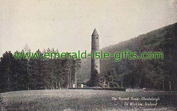 Wicklow - The Round Tower from Ground Level, Glendalough