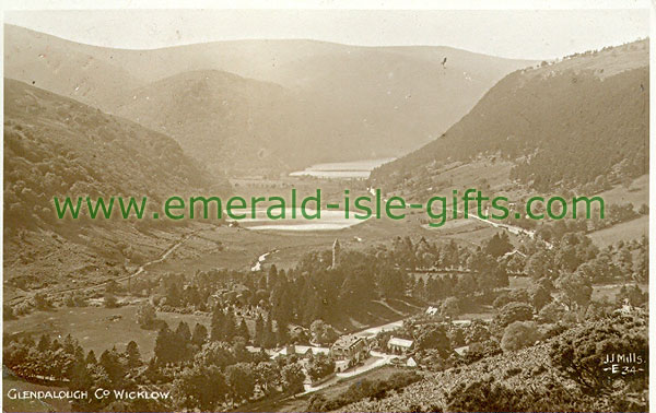 Wicklow - Glendalough - Aerial view