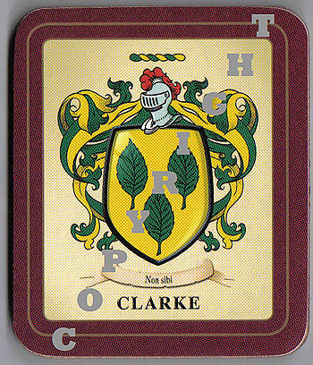 Clarke Family Irish Heraldic Coasters