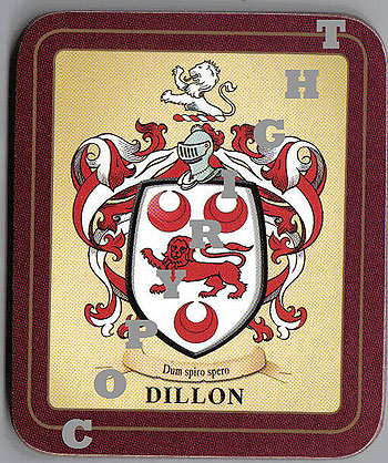 Dillon Family Irish Heraldic Coasters