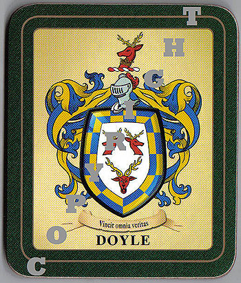 Doyle Family Irish Heraldic Coasters